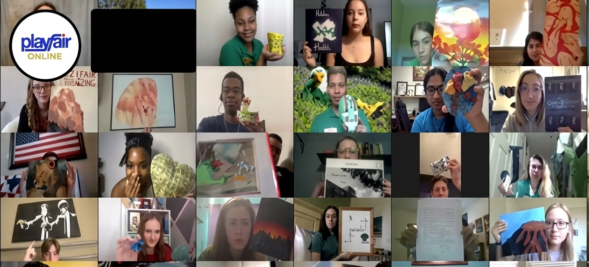 Students in a Playfair Online session
